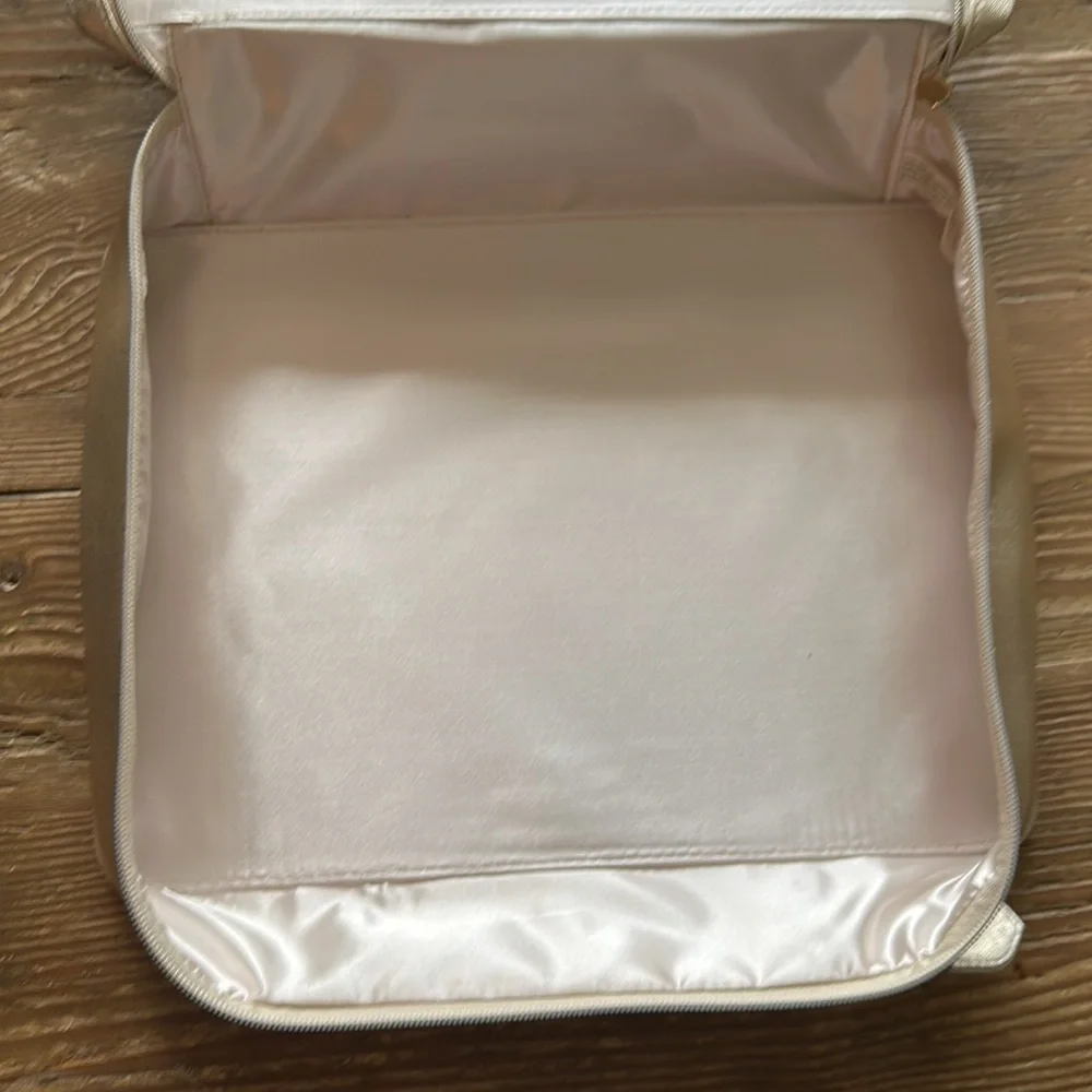 New Lancôme limited edition Gold Large Makeup Bag 10” x 13”
